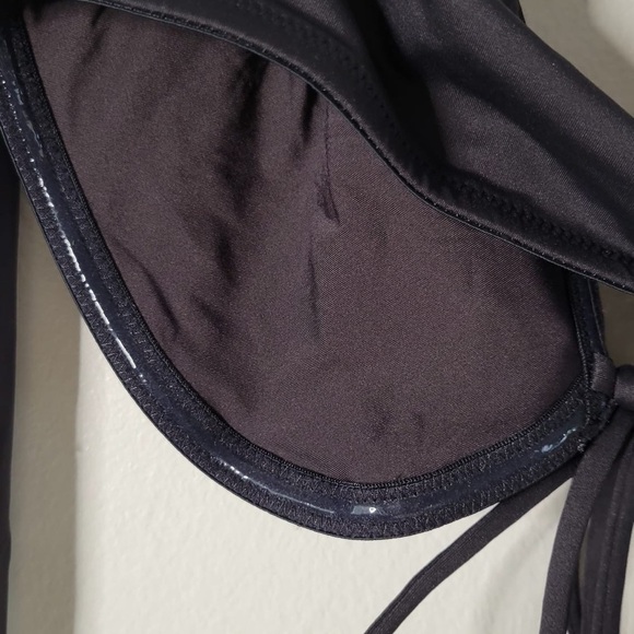 NWT Skims Signature Swim Long Sleeve Bikini Top in Onyx Women’s Sz M - Picture 7 of 11